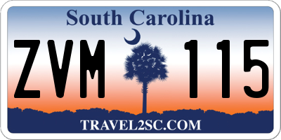 SC license plate ZVM115