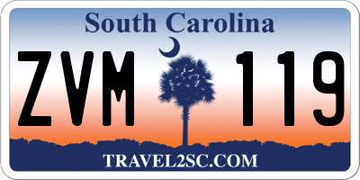 SC license plate ZVM119