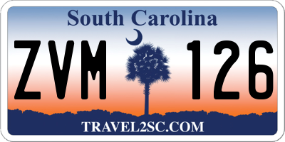 SC license plate ZVM126
