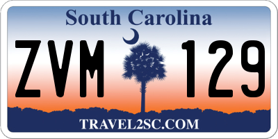 SC license plate ZVM129
