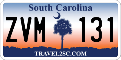 SC license plate ZVM131