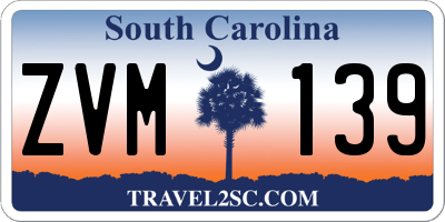 SC license plate ZVM139
