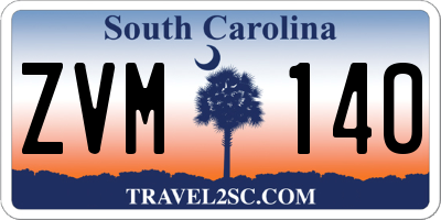 SC license plate ZVM140