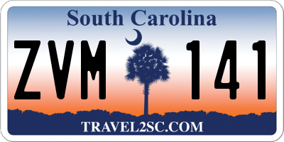 SC license plate ZVM141