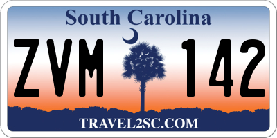 SC license plate ZVM142