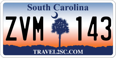 SC license plate ZVM143