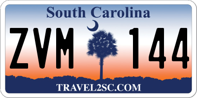 SC license plate ZVM144
