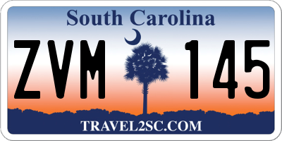 SC license plate ZVM145