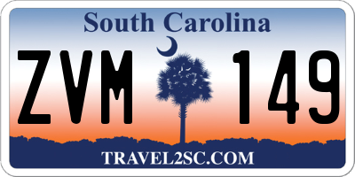 SC license plate ZVM149