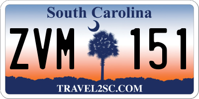 SC license plate ZVM151