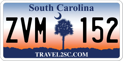 SC license plate ZVM152