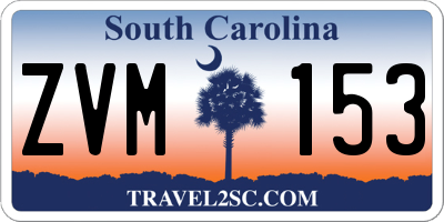 SC license plate ZVM153