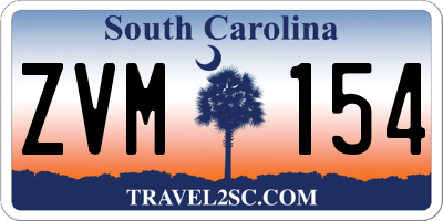SC license plate ZVM154