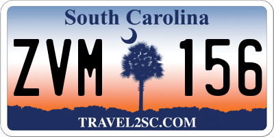SC license plate ZVM156