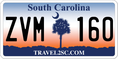 SC license plate ZVM160