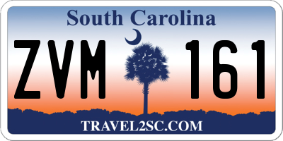 SC license plate ZVM161