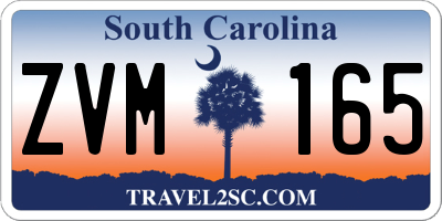 SC license plate ZVM165