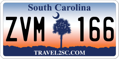 SC license plate ZVM166