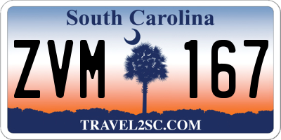 SC license plate ZVM167