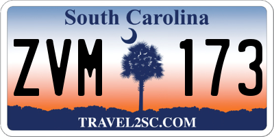 SC license plate ZVM173