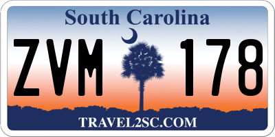 SC license plate ZVM178
