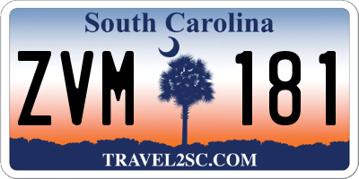 SC license plate ZVM181