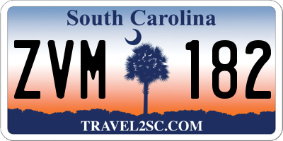 SC license plate ZVM182
