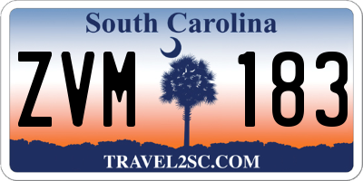 SC license plate ZVM183