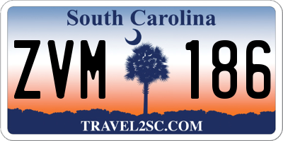 SC license plate ZVM186