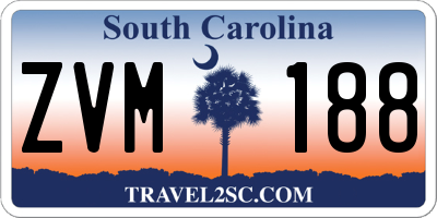 SC license plate ZVM188