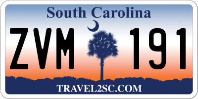 SC license plate ZVM191