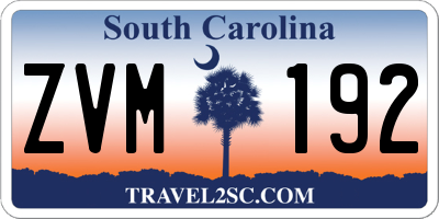 SC license plate ZVM192
