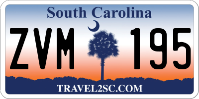 SC license plate ZVM195
