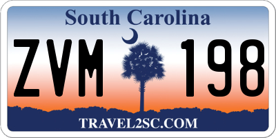 SC license plate ZVM198