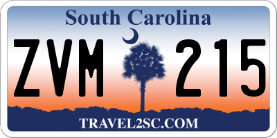SC license plate ZVM215