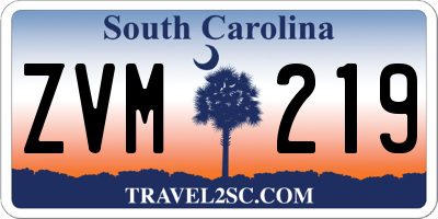 SC license plate ZVM219
