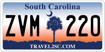 SC license plate ZVM220