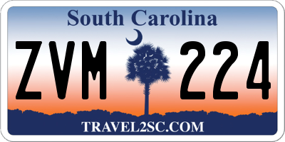 SC license plate ZVM224