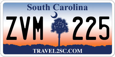 SC license plate ZVM225