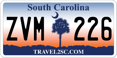 SC license plate ZVM226
