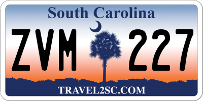 SC license plate ZVM227