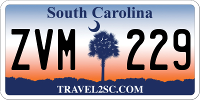 SC license plate ZVM229