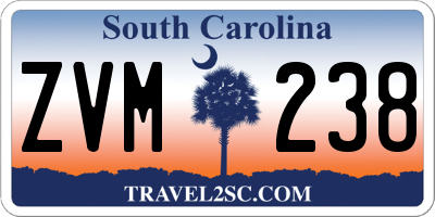 SC license plate ZVM238
