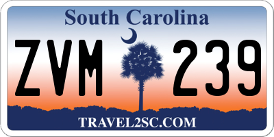 SC license plate ZVM239