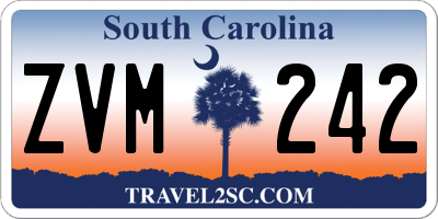 SC license plate ZVM242