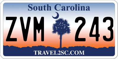 SC license plate ZVM243