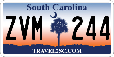 SC license plate ZVM244