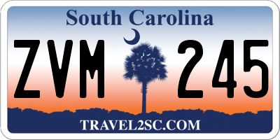 SC license plate ZVM245