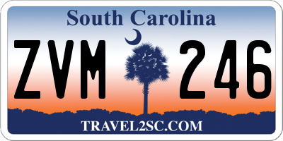 SC license plate ZVM246