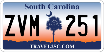 SC license plate ZVM251